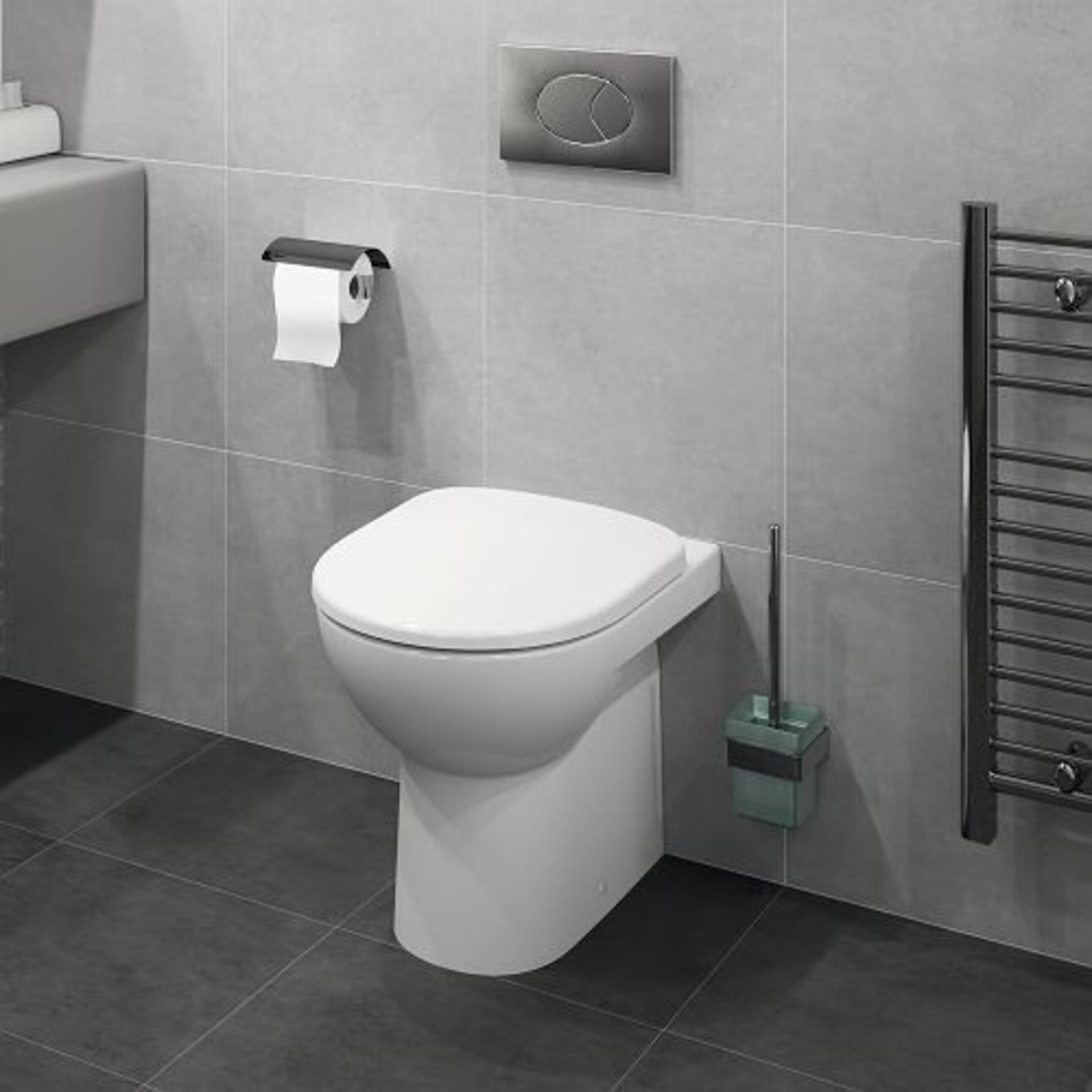 Twyford E500 Round Back to Wall Toilet RRP £200 - Image 2 of 6