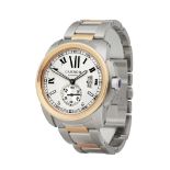 Cartier Calibre W7100036 or 3389 Men Stainless Steel & Rose Gold Watch