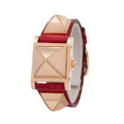 Hermes Medor W041283WW00 Ladies Rose Gold Diamond Watch