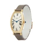 Cartier Tonneau 2451B Ladies Yellow Gold Mecanique Watch