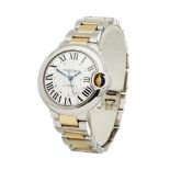 Cartier Ballon Bleu 3489 Ladies Stainless Steel & Yellow Gold Watch