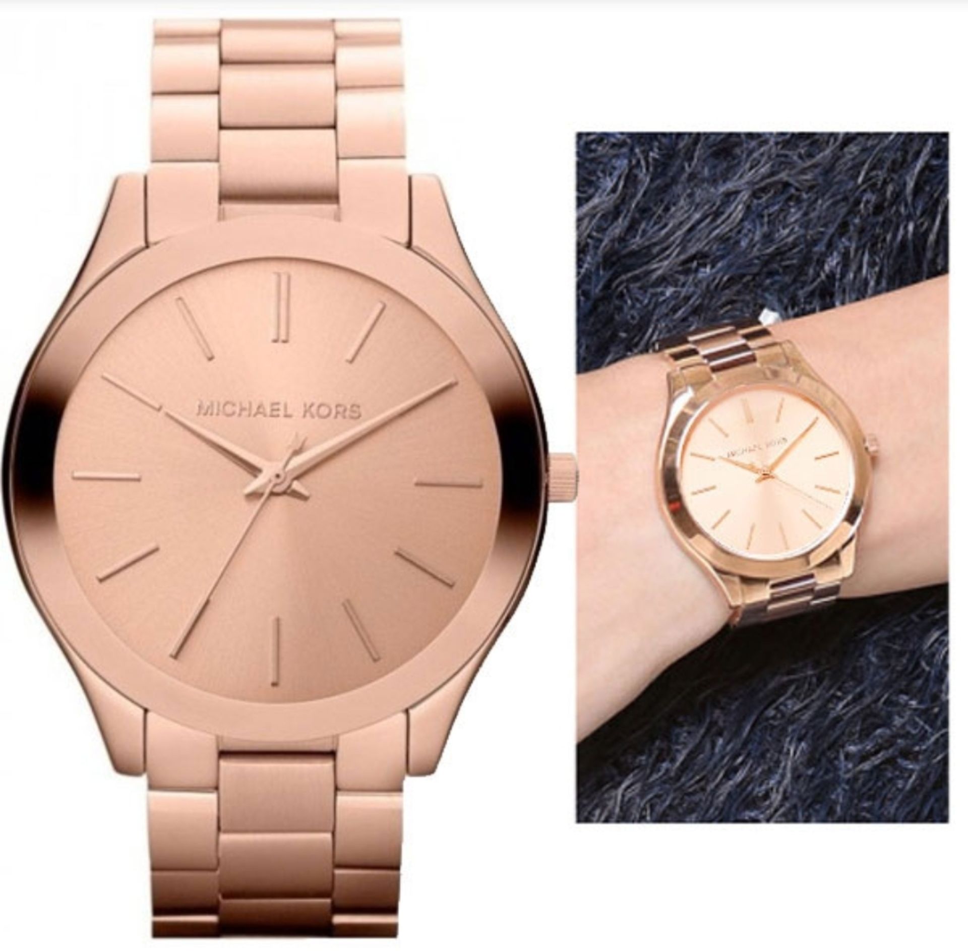 Michael Kors Runway Rose Gold Quartz 42Mm Women Watch Mk3197 - Image 6 of 11