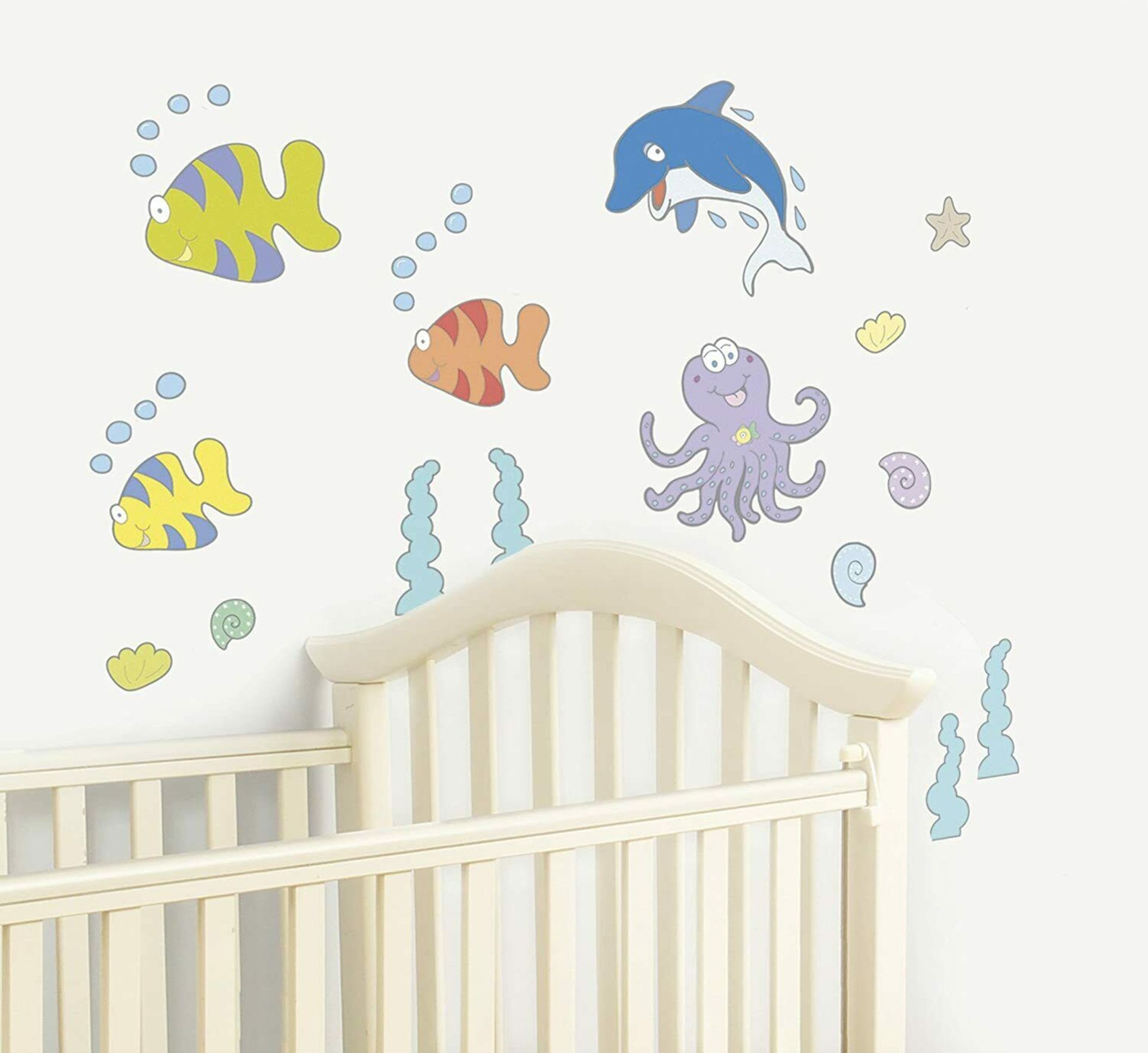 Bedroom Wall Stickers Packs Of 28 Stickers Under The Sea Theme - 9 Units Per Lot