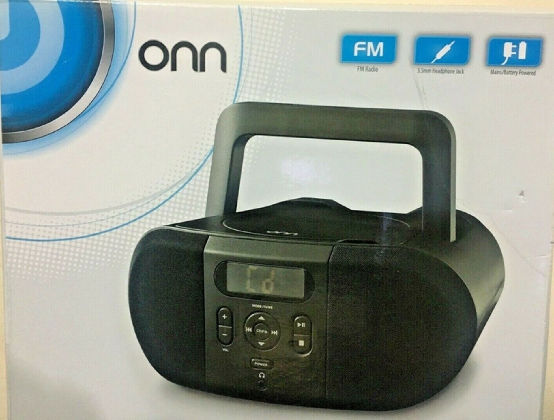 6 X Onn Portable Cd Player Boombox With Digital Fm Radio