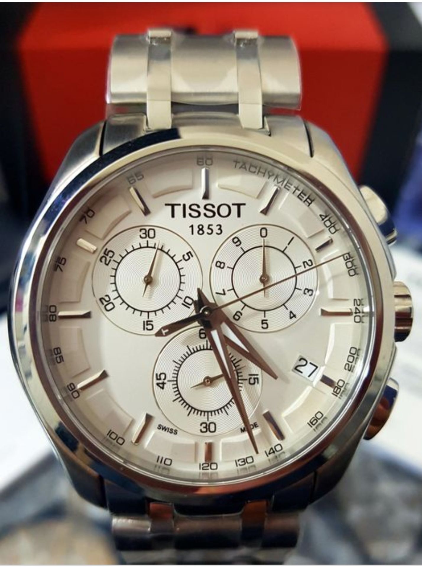 Tissot Men's T035.617.11.031.00 T-Classic Couturier Chronograph Watch - Image 4 of 10