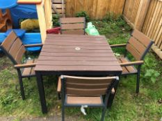 Commercial Grade Outdoor Table And 4 Chairs Cafe Bar Etc