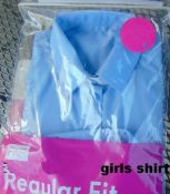 20 Mixed Girls And Boys Twin Packs Of Shirts Sizes From 6 To 15