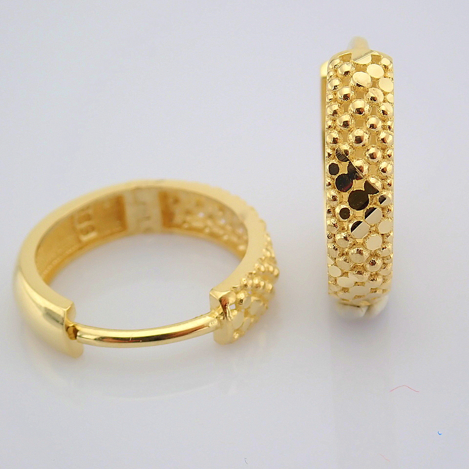 0.6 In (1.5 cm) Earring. In 14K Yellow Gold