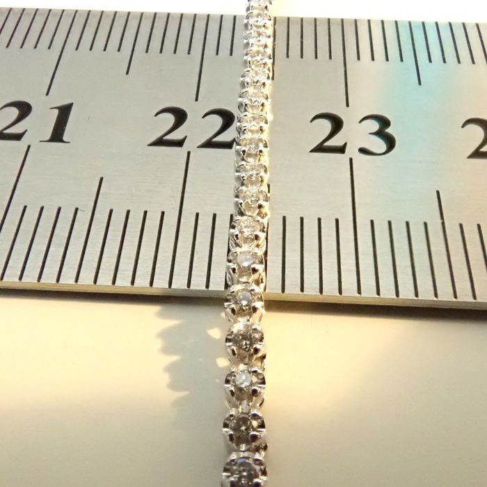 14K 0,91 ct Diamond Tennis Bracelet - Image 7 of 7