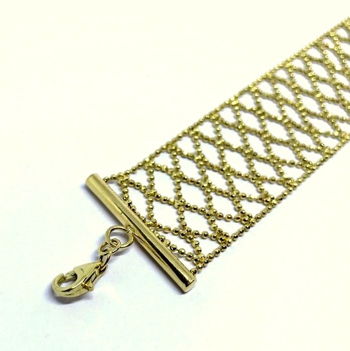 8.3 In (21 cm) Italian Dorica Beads Bracelet. In 14K Yellow Gold - Image 3 of 6