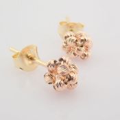 Italian Beat Dorica Earring. In 14K Rose/Pink Gold