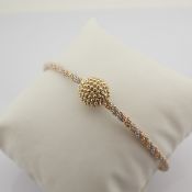 Italian Beat Dorica Bracelet. In 14K Tri Colour White Yellow and Rosegold