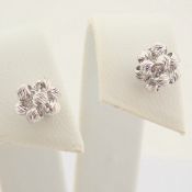 Italian Beat Dorica Earring. In 14K White Gold