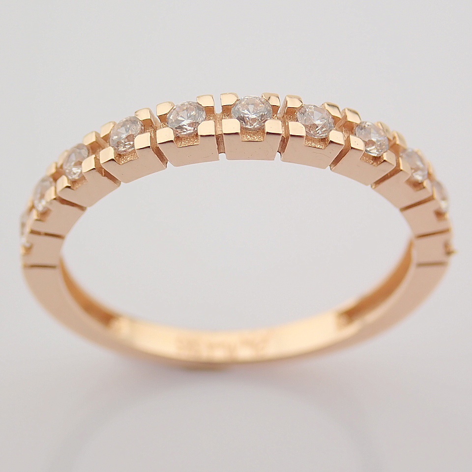 Swarovski Zirconia Ring. In 14K Rose/Pink Gold