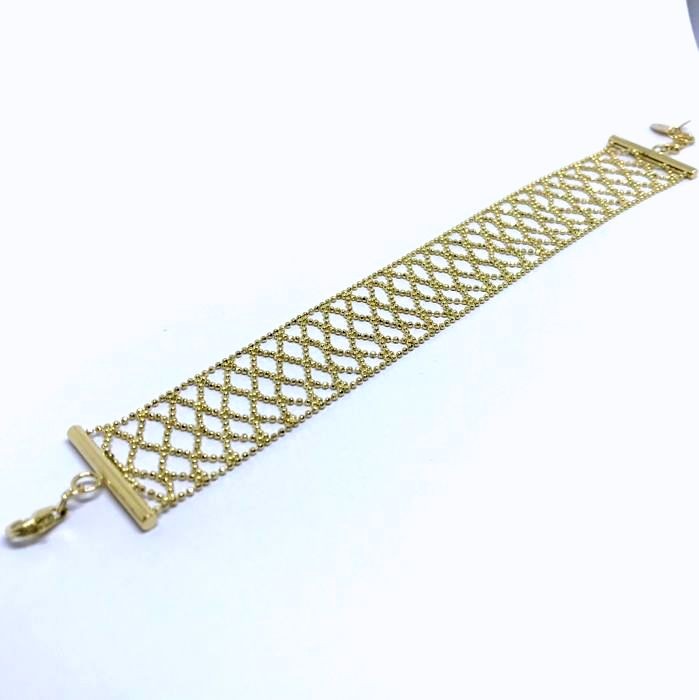 8.3 In (21 cm) Italian Dorica Beads Bracelet. In 14K Yellow Gold - Image 5 of 6