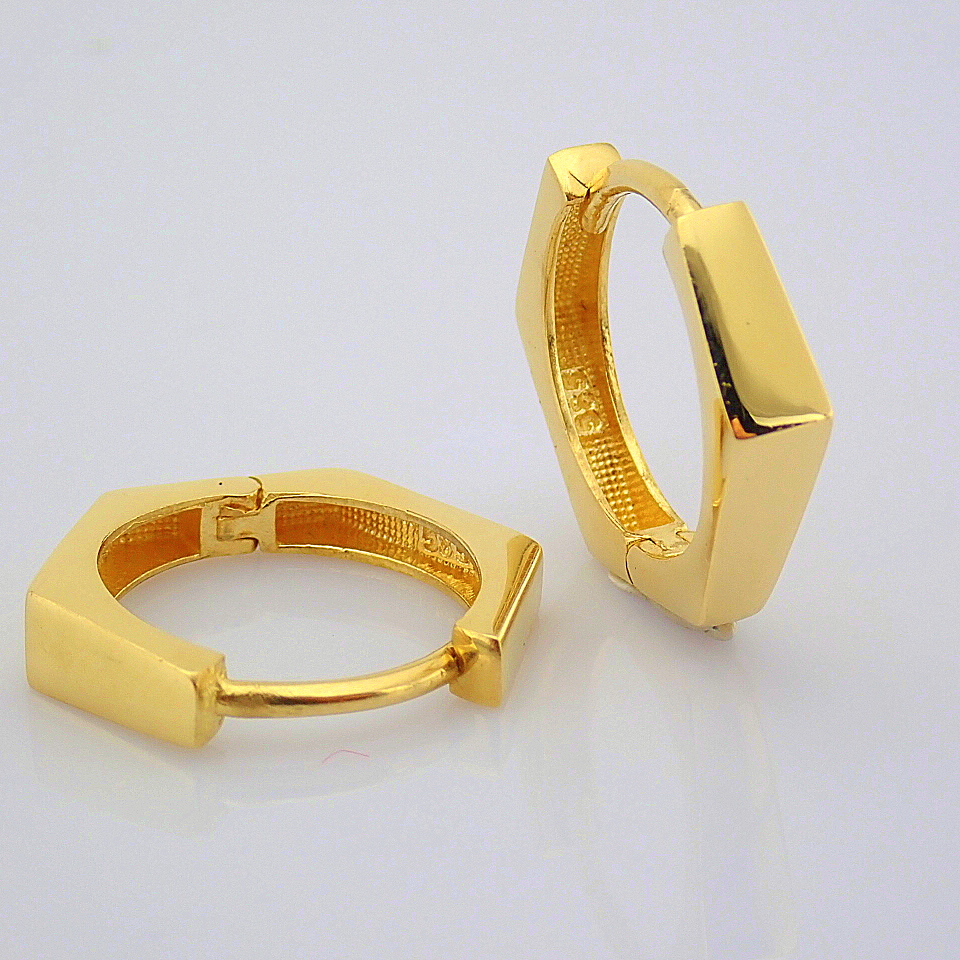 0.7 In (1.8 cm) Earring. In 14K Yellow Gold
