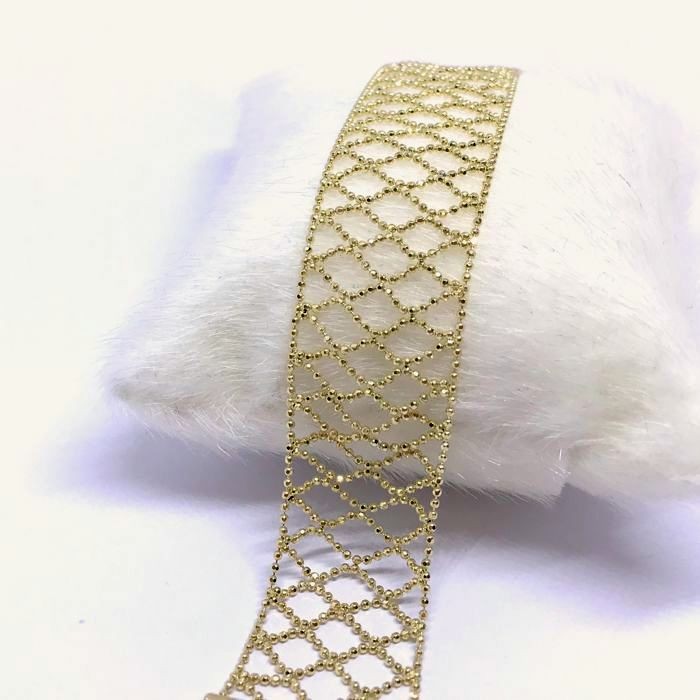 8.3 In (21 cm) Italian Dorica Beads Bracelet. In 14K Yellow Gold - Image 2 of 6