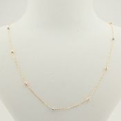 Necklace. In 14K Tri Colour White Yellow and Rosegold