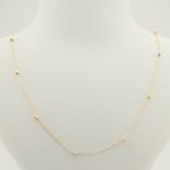 Necklace. In 14K Tri Colour White Yellow and Rosegold