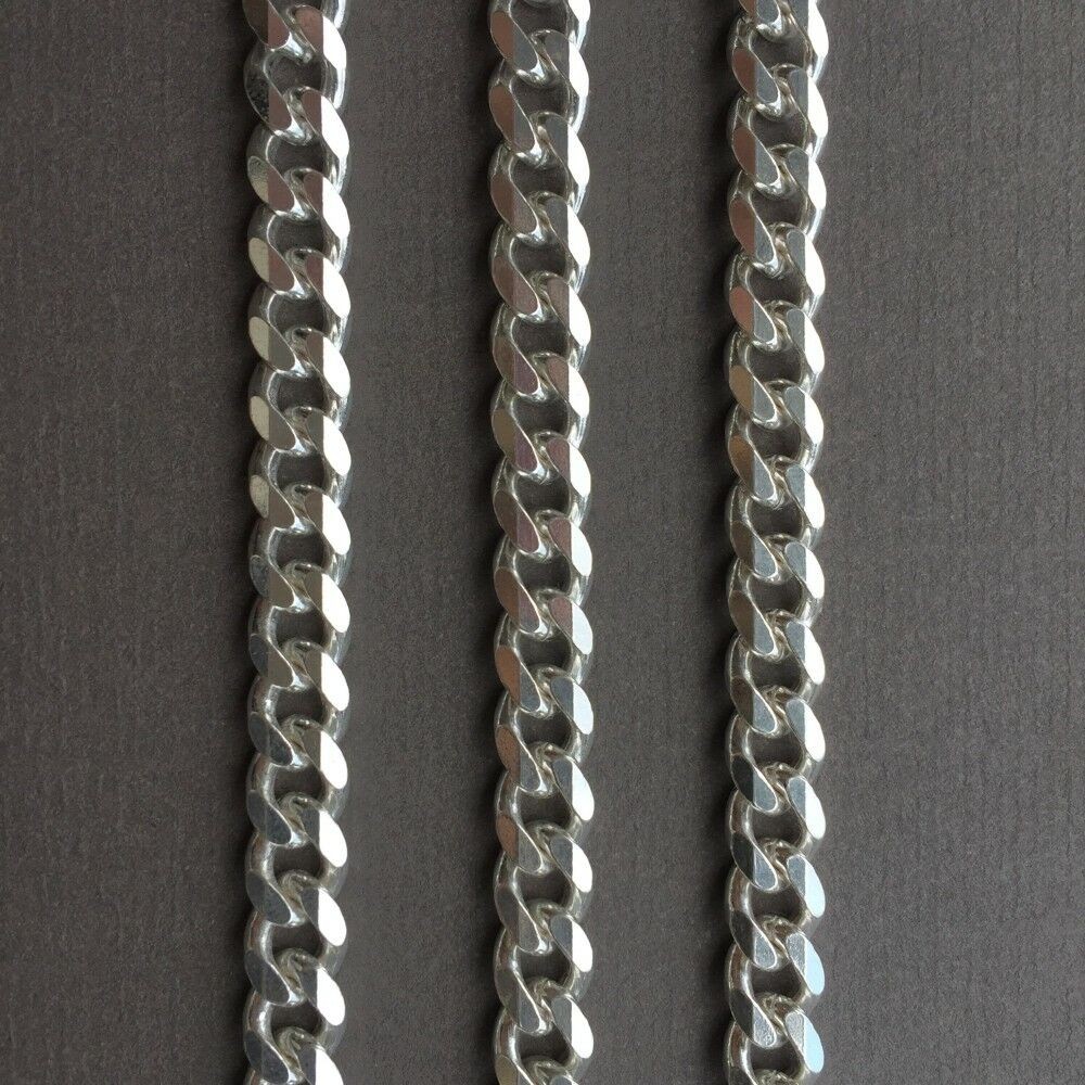 7mm Mens Curb Cuban Link Chain Necklace Pendant 925 Sterling Silver 48 GR 24 inch - 60cm - Image 5 of 7
