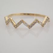 Swarovski Zirconia Ring. In 14K Yellow Gold