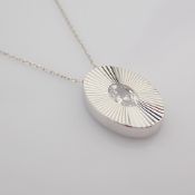 Swarovski Zirconia Necklace. In 14K White Gold