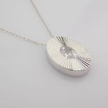 Swarovski Zirconia Necklace. In 14K White Gold