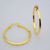 1.2 In (3 cm) Earring. In Yellow Gold