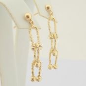 Italian Beat Dorica Earring. In 14K Yellow Gold