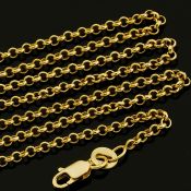 19.7 In (50 cm) Rolo Chain Necklace. In 14K Yellow Gold