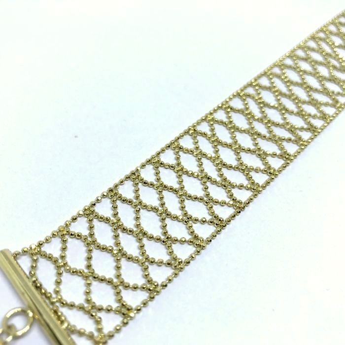 8.3 In (21 cm) Italian Dorica Beads Bracelet. In 14K Yellow Gold - Image 4 of 6