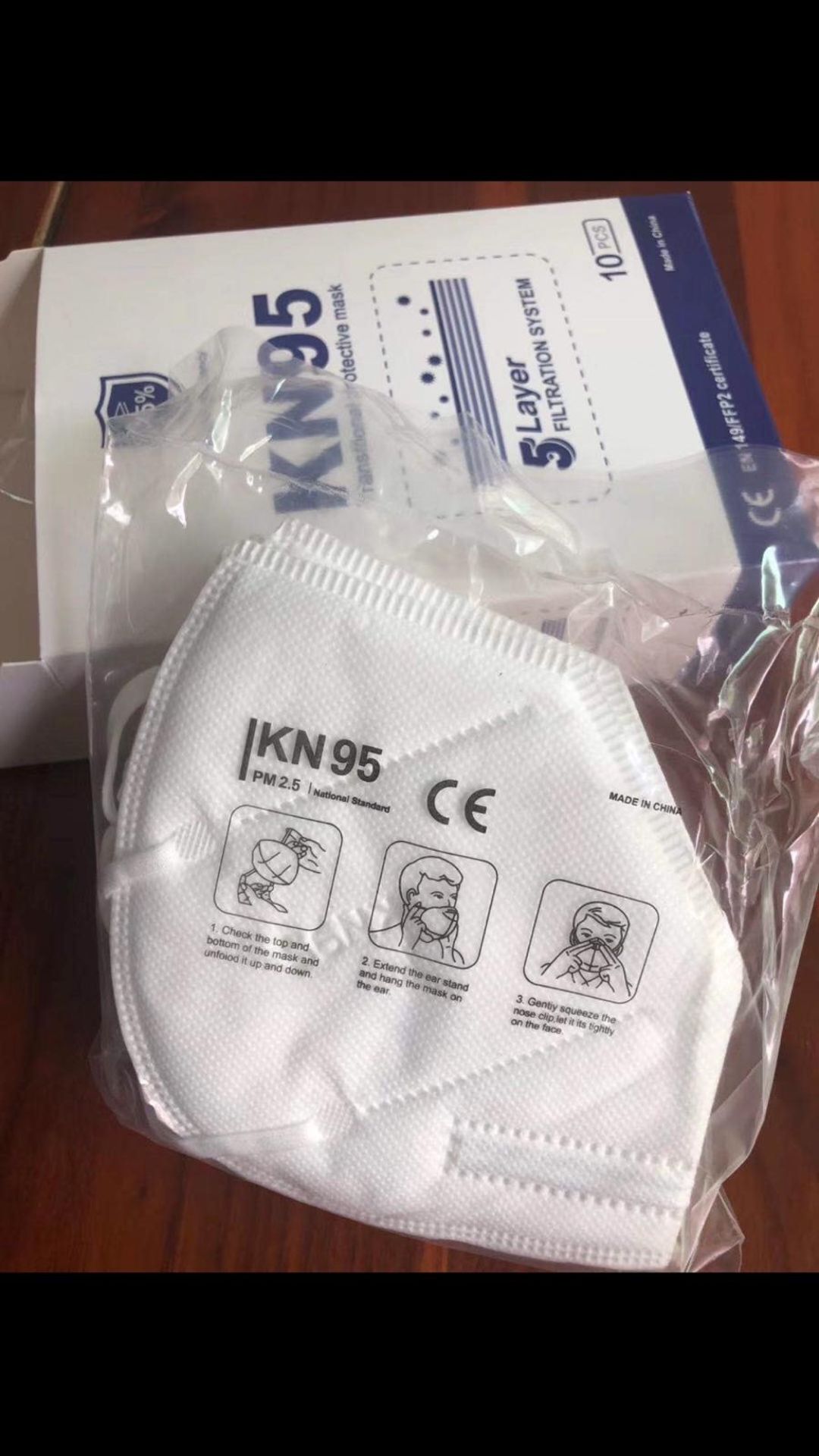brand new 100pcs boxed kn95 face masks - Image 4 of 4