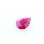 Loose Pear Shape Burmese Ruby 0.99 Carats