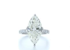 18ct White Gold Marquise Cut Diamond Ring 5.70 Carats