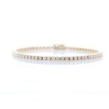 18ct Rose Gold Tennis Diamond Bracelet 2.00 Carats