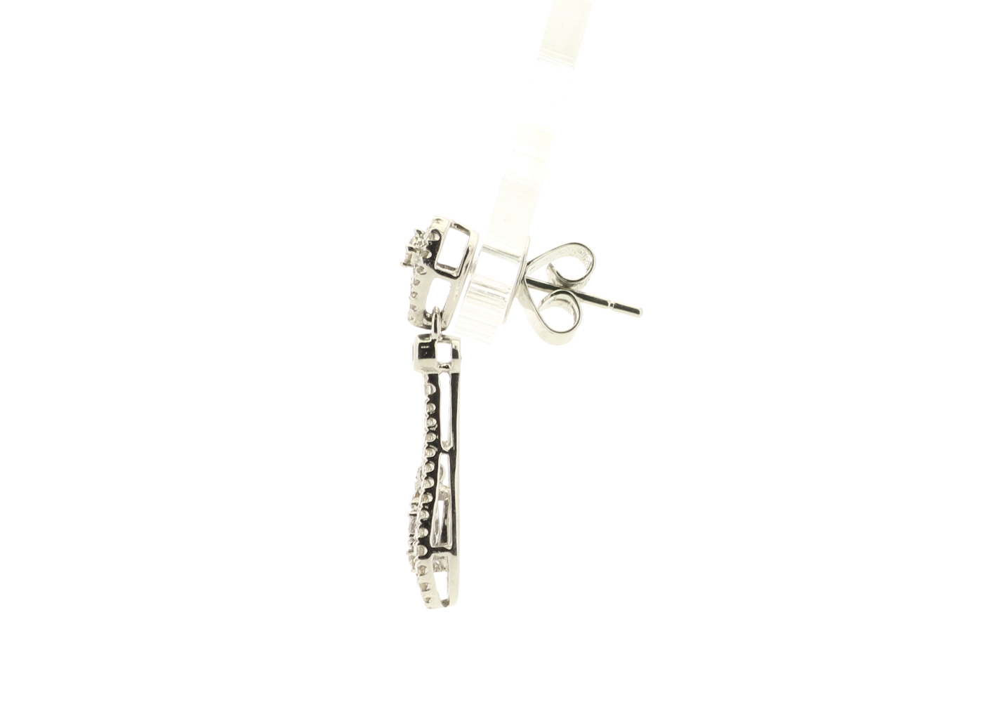 18ct White Gold Diamond Drop Earring 1.00 Carats - Image 2 of 3