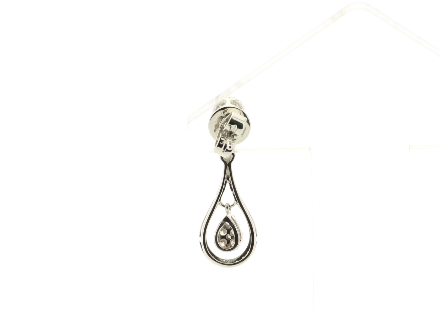 18ct White Gold Diamond Drop Earring 1.00 Carats - Image 3 of 3