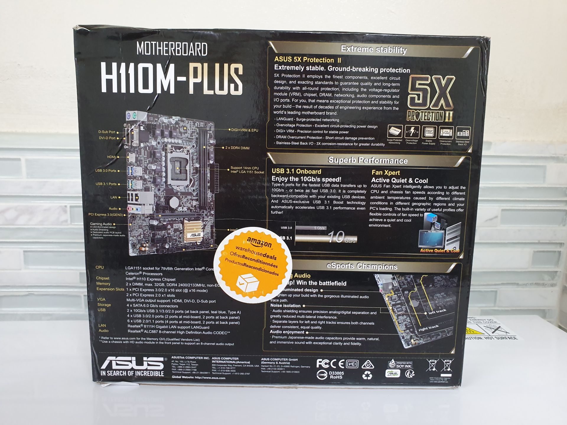 Asus H110M Plus Motherboard , New, Untested Rrp £299 - Image 3 of 4