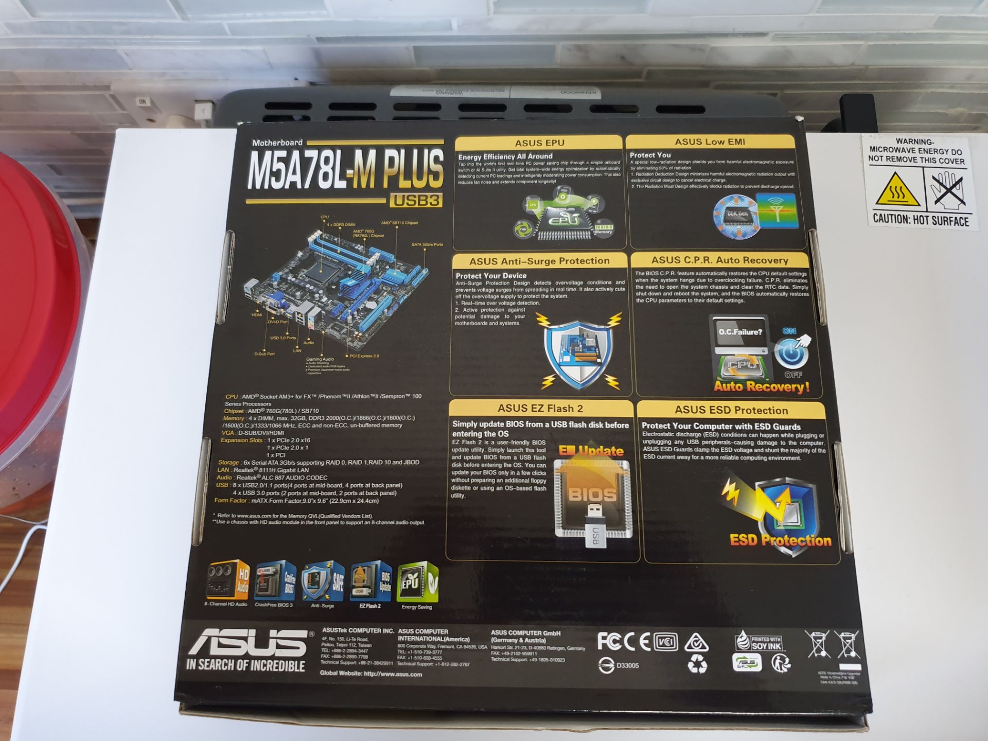 Asus M5A78L-M Plus Usb 3 Motherboard (Untested) - Image 2 of 4