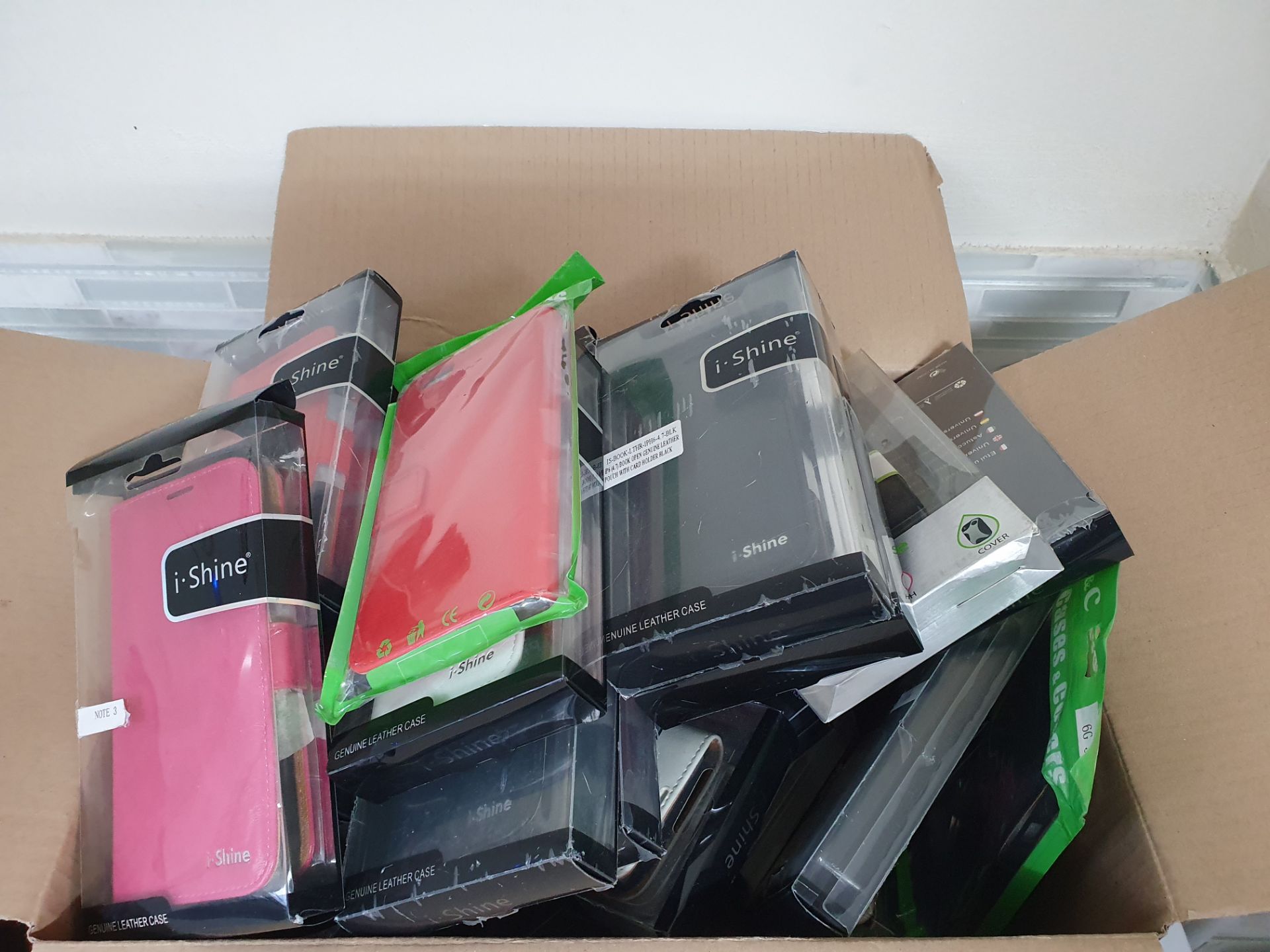 A Box Full Of Mix Colours High Quality Wallet Book Cases - Image 2 of 3