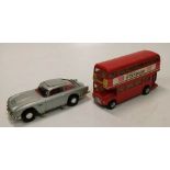 Collectable 2 Corgi Models. 007 Aston Martin & London Transport Bus