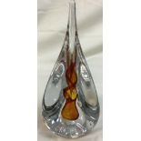 Crystal Glass Tear Drop Paperweight