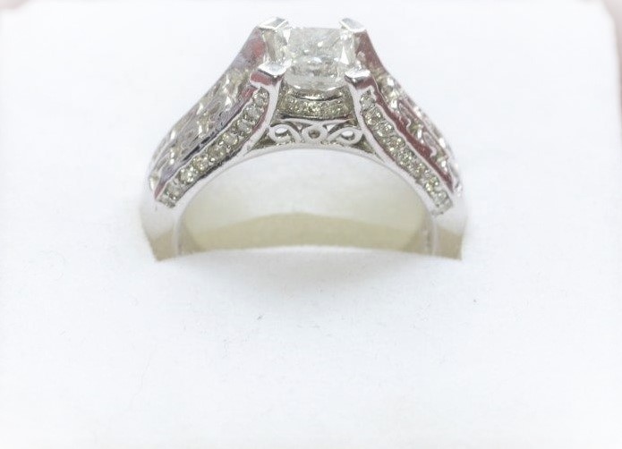 14Ct White Gold Single Stone Princess Cut Diamond Ring - Image 4 of 16