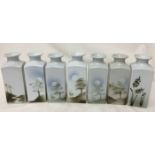 7 X Highbank Lochgilphead Scotland Square Porcelain Vases