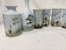 8 X Highbank Lochgilphead Scotland Porcelain Vases