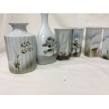 8 X Highbank Lochgilphead Scotland Porcelain Vases