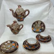 Vintage Kutani Moriage Dragon Ware Teaset