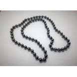 A Black Spinel Bead Necklace