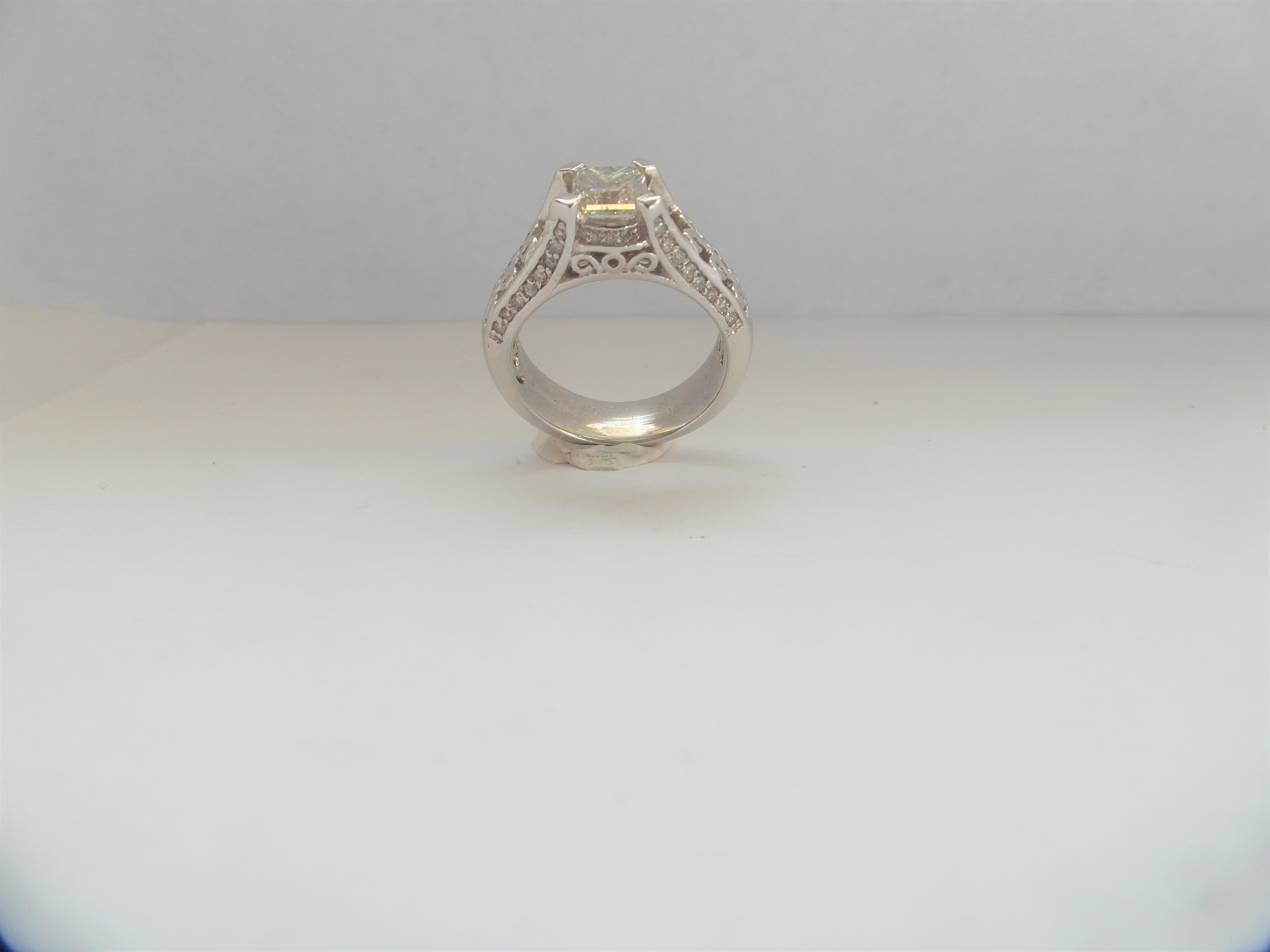 14Ct White Gold Single Stone Princess Cut Diamond Ring - Image 12 of 16