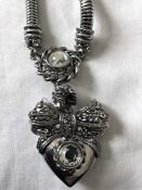 Butler & Wilson Queen Heart Bow Vintage Necklace